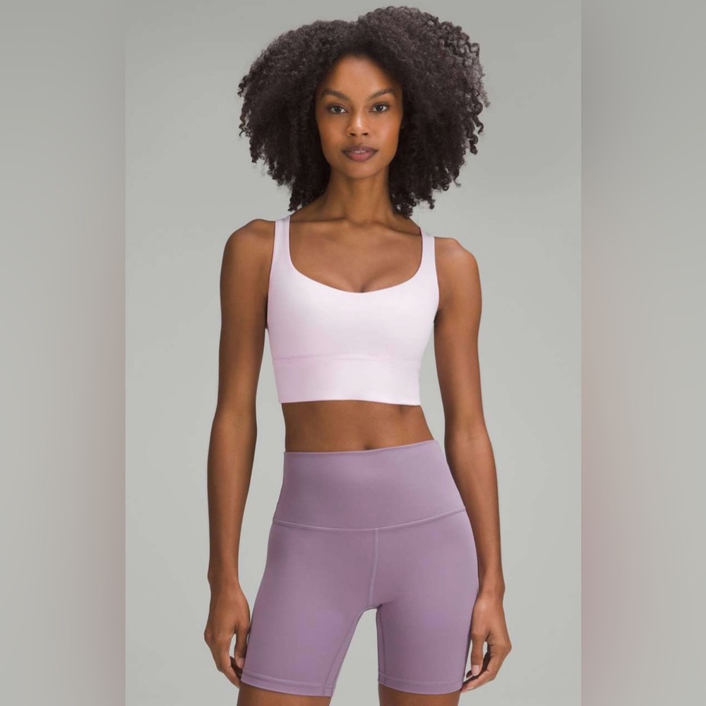 Lululemon Free To Be *Wild Longline Bra - Meadowsweet Pink Size 8
